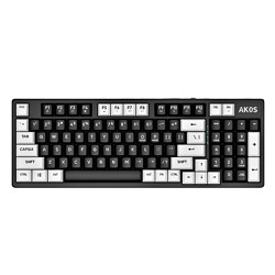 AKOS 阿考斯 BC98 96键 2.4G蓝牙 多模无线机械键盘 黑白 AKOS轴 RGB