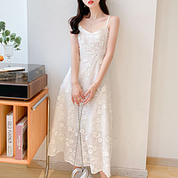 2023年新款女装法式甜美初恋高级感连衣裙 L 白色