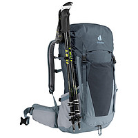 deuter 多特 Futura福特拉户外登山包 空浮透气1-2日徒步双肩包 石墨灰-顶包款 26L