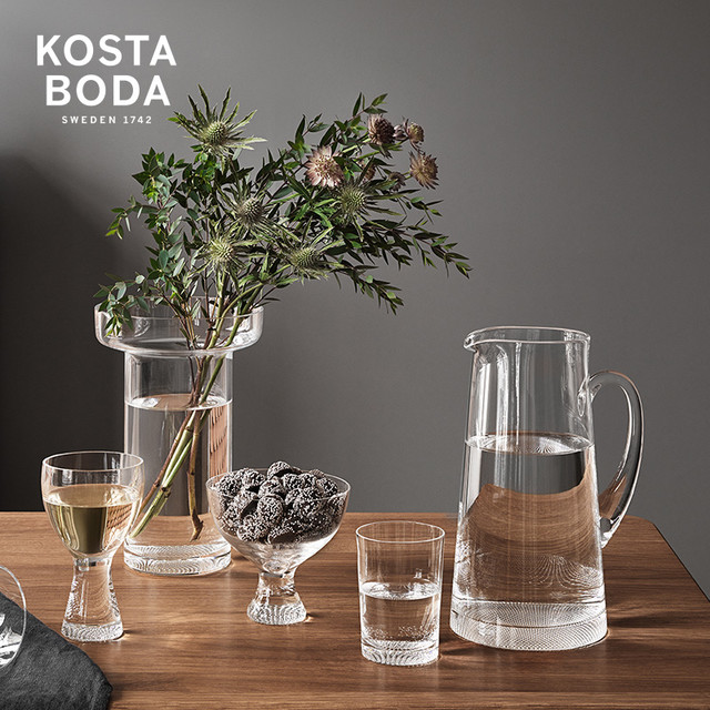 KOSTA BODA 珂斯塔 limelight进口水晶玻璃透明花瓶欧式简约客厅插花摆件装饰居家