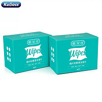 KuBoss 酷宝仕 防雾眼镜湿巾 镜片镜头手机电脑屏幕清洁湿巾 眼镜布 镜片清洁 擦镜纸 擦眼镜 防雾湿巾2两盒共120片