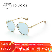 GUCCI 古驰 太阳镜女 金属材质 金色镜框GG1089SA 004