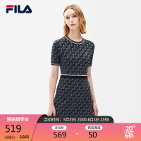 FILA 斐乐 Emerald 斐乐官方女子连衣裙2022年春季时尚梭织裙子
