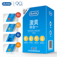 88VIP：durex 杜蕾斯 激爽四合一套装 安全套 24只