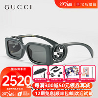 GUCCI 古驰 2023新款太阳镜双G男女墨镜时尚复古潮流眼镜 GG1325S-003-54