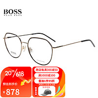 HUGO BOSS 光学镜架男女款近视眼镜框1281 2M2+佳锐防蓝光1.591（600度内）