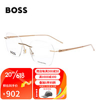 HUGO BOSS HugoBoss）光学镜框女金色镜框金色镜腿近视眼镜架男眼镜框1401 000 54MM