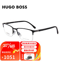HUGO BOSS 近视眼镜架男款黑色镜框光学眼镜框 1007IT 003 52MM