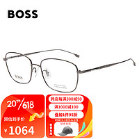 HUGO BOSS 男女款光学镜架近视眼镜框1297F R80+佳锐防蓝光1.591（600度内）