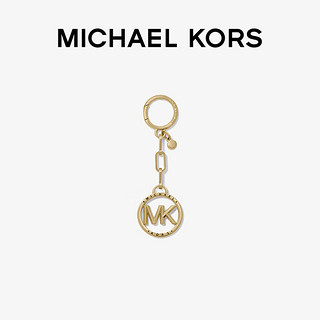 MICHAEL KORS迈克高仕Logo 圆形金属标志扣吊坠钥匙扣挂饰 金色 712 NS