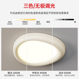 顾家照明led吸顶灯奶油风卧室灯北欧现代简约灯饰客厅书房灯饰灯具 8501 绿色 50*8cm/45w无极