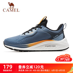 CAMEL 骆驼 运动鞋男士透气缓震轻便舒适跑步鞋子 7D1223L5472 黑/海雾蓝 39