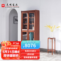 光明家具实木酒柜餐厅多功能边柜储物柜楸木展示柜 3392 酒柜A柜 三件套