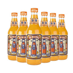 华洋 1982汽水果味碳酸饮料 358ml*6瓶(经典橙子)