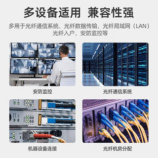 优普连 万兆多模光纤跳线LC-LC 1米工程电信级OM4双芯尾纤10G光钎线抗弯曲