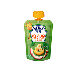 Heinz 亨氏 樂維滋果汁泥果泥(蘋果香蕉)120g 亨氏果泥嬰兒果泥吸吸樂 寶寶水果泥輔食寶寶營養零食果汁泥
