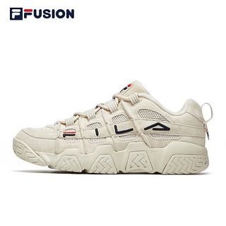 FILA 斐乐 FUSION斐乐潮牌女鞋文化篮球鞋新休闲运动鞋BARRICADE 燕麦色-OM 37.5