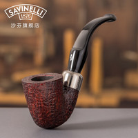 沙芬(SAVINELLI)石楠木烟斗套装干燥系统621弯式斗 超值组合新手一全套进口烟斗
