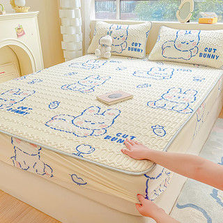 黛圣婕 2023新款冰丝乳胶凉席床笠款单件儿童夏季天三件套可水洗床罩凉垫