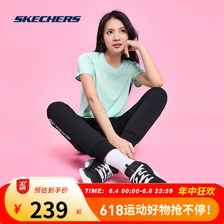 SKECHERS 斯凯奇 Graceful Get Connected 女子跑鞋 12615/BKW 黑色/白色 36