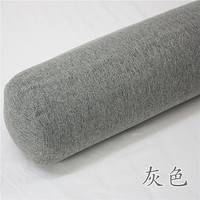 茗芮居沙发加高头枕长条圆柱支撑可拆洗长条抱枕棉麻纯色轻奢沙发长靠垫 灰色 混纺棉麻 10直径*40cm长 颈椎枕 珍珠棉(