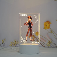 初凝（CHUNING）毕业礼文豪野犬摆件周边小夜灯创意礼品送男生日礼物女生朋友同学 文豪野犬彩印-江户川乱步 充电3色
