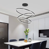 灯宴客厅大灯吊灯现代简约大气圆形全屋灯具套餐创意极简卧室灯餐厅灯 3圈20+40+60/无极三色