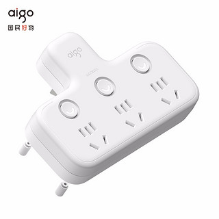 aigo 爱国者 AZ0303 品字型插排 分控款