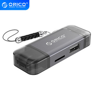 ORICO 奥睿科 USB-C高速多功能六合一手机读卡器Type-c接口安卓支持SD单反相机TF行车记录仪存储内存卡2CR61