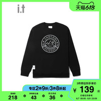 it :CHOCOOLATE男装圆领卫衣冬季个性潮流图案印花3045X