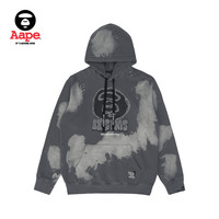 Aape 旗舰店男装秋冬嘻哈猿颜印花扎染涂鸦抽绳连帽卫衣3945XXJ