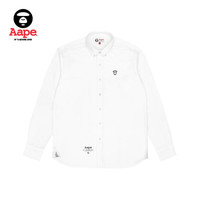 Aape男装秋冬猿颜徽标字母印花迷彩拼接休闲长袖衬衫8322XXD