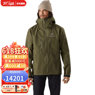 始祖鸟（ARC’TERYX）Arcteryx 始祖鸟 Alpha SV 防水透气耐磨户外攀登 男子连帽冲锋衣 雾灰/Stratosphere M