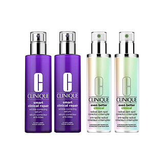 CLINIQUE 倩碧 早C晚A套组（302镭射瓶淡斑精华 100ml*2+A醇紫光抗老精华 100ml*2) 赠镭射淡斑精华30ml+A醇紫光抗老精华30ml+镜子礼盒