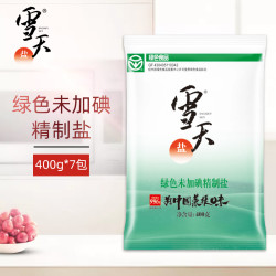 xuetian 雪天 绿色精制盐家用食用盐深井矿细盐巴400g家庭量贩装