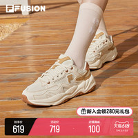 FILA 斐乐 FUSION斐乐潮牌FLASH女鞋跑步鞋2023夏季新款潮鞋复古运动鞋