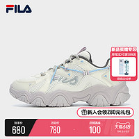 FILA 斐乐 猫爪鞋4代女鞋复古运动鞋老爹鞋2023新款网面透气休闲鞋