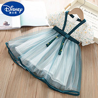 Disney 迪士尼 女童2023新款夏装连衣裙汉服风旗袍