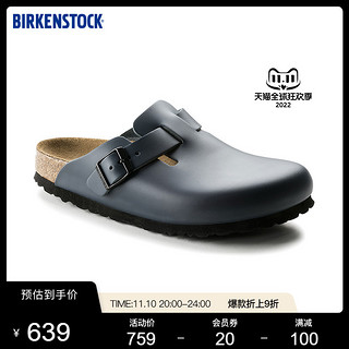 BIRKENSTOCK包头情侣款软木拖鞋男女款外穿Boston系列 黑色窄版0060193 42