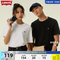 Levi's 李维斯 男士黑色t恤23夏季休闲潮流经典刺绣logo质感短袖
