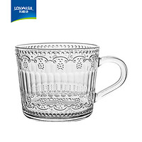 LOVWISH 乐唯诗 NERVISHI）玻璃早餐杯浮雕风简约玻璃杯玻璃水杯牛奶杯玻璃茶杯家用杯子茶杯 欧式浮雕早餐杯