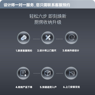 酷太橱柜拉篮厨房改造抽屉式双层碗碟篮调味拉篮米箱开门式储物篮 高850规格（安装内宽 814-818MM）