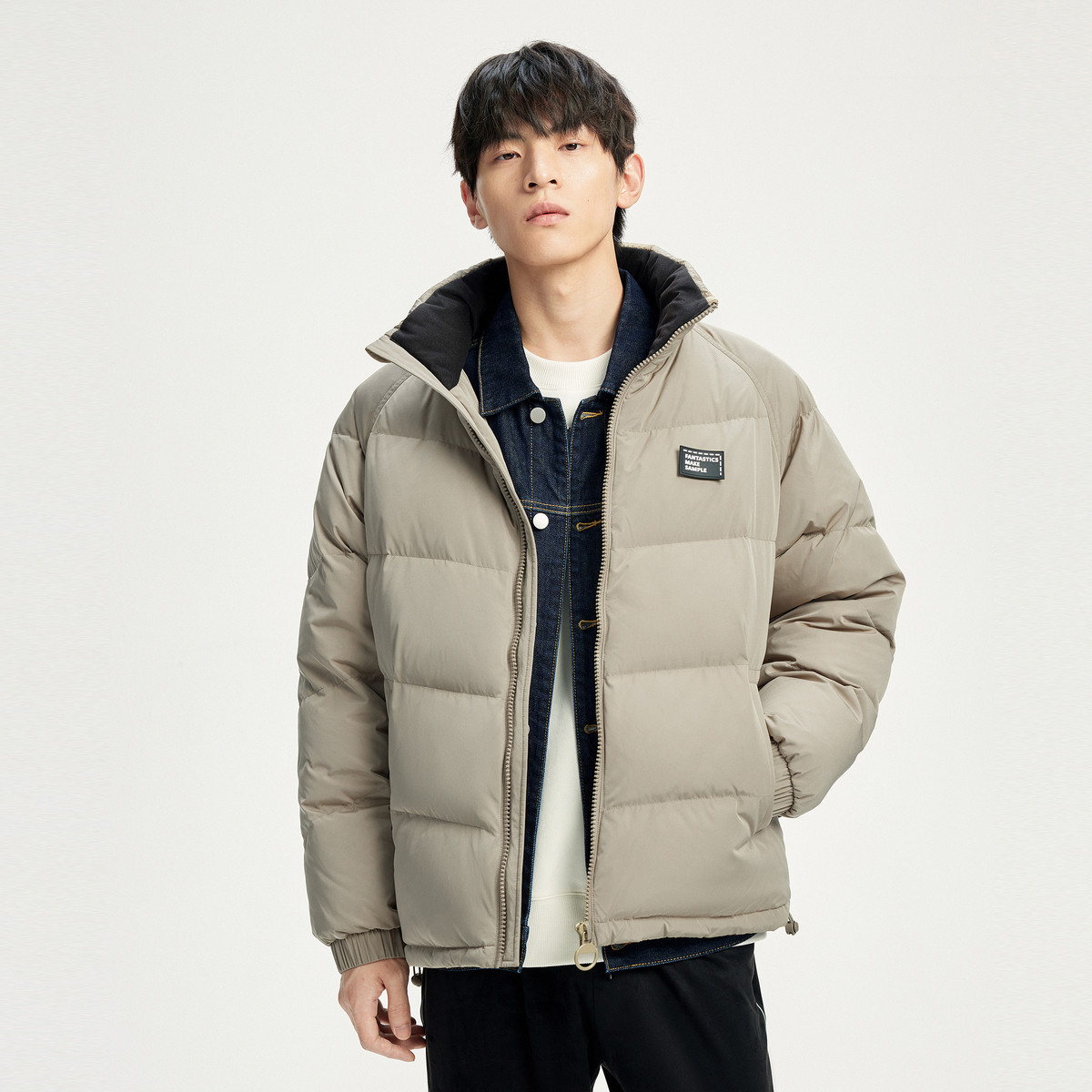 22年冬新款时尚百搭必备保暖男羽绒服短款外套情侣