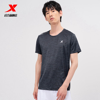 XTEP 特步 运动T恤男夏季新款弹力速干衣休闲男装透气健身跑步训练短袖