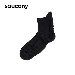 saucony 索康尼 官方夏季新款运动袜男女款跑步袜子舒适袜（单双装） 黑色 L