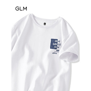 GLM森马集团品牌男生短袖t恤纯棉半袖上衣夏季正肩设计感潮牌体恤