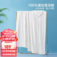 FUANNA 富安娜 家纺 夏被蚕丝被抑菌夏凉空调被薄被子单双人被芯 阿狄(100%蚕丝抑菌+磨毛款) 203*229cm