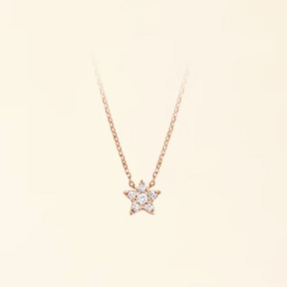 DJULA 茱蕊 魔法系列 N64399 五角星18K玫瑰金钻石项链