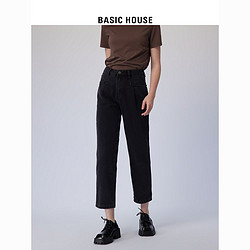 BASIC HOUSE 百家好 女士高腰牛仔裤