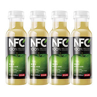 农夫山泉 NFC果汁（冷藏型）100%鲜果压榨苹果汁 300ml*4瓶